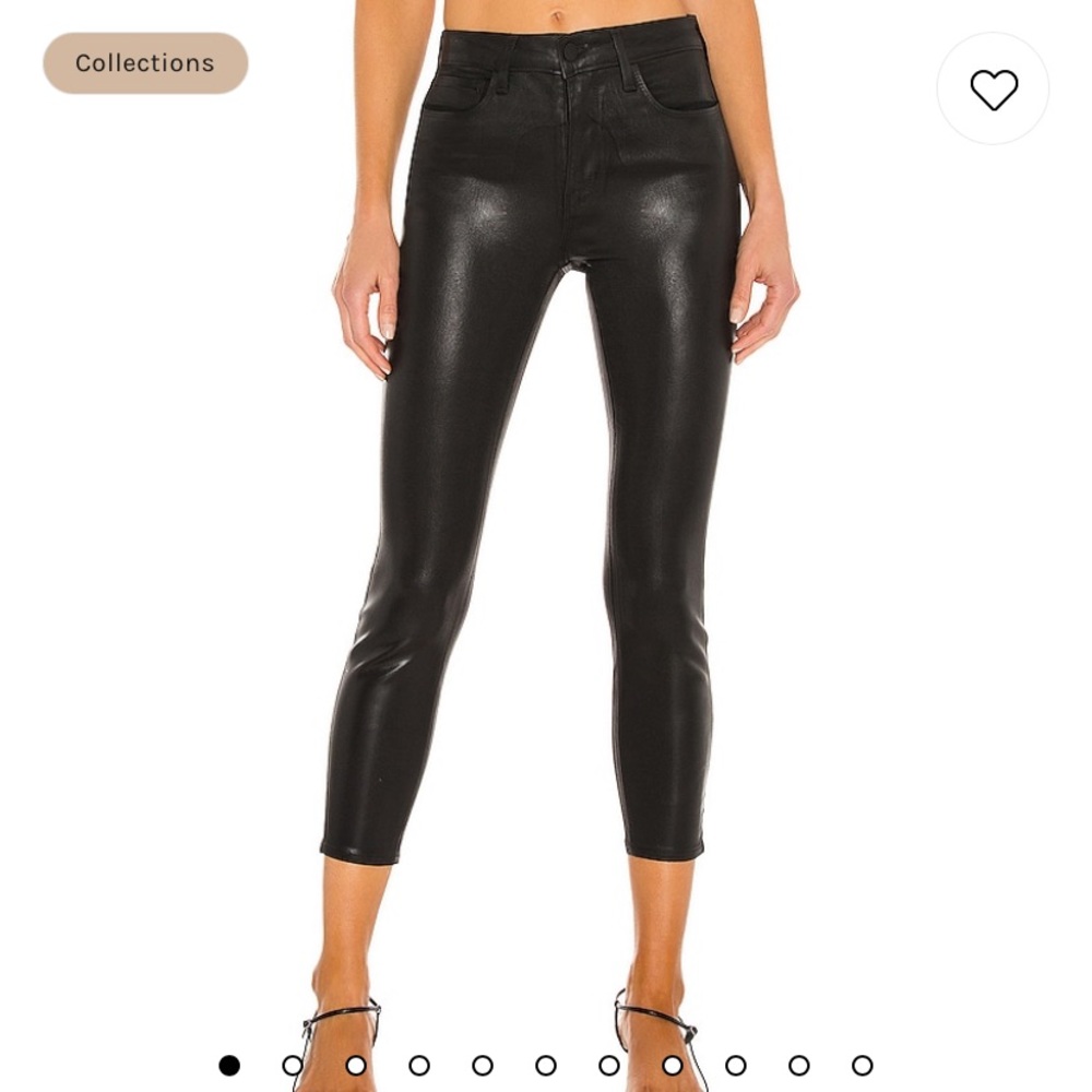 L’AGENCE Margot Skinny Jean in Black Coated Size 25
